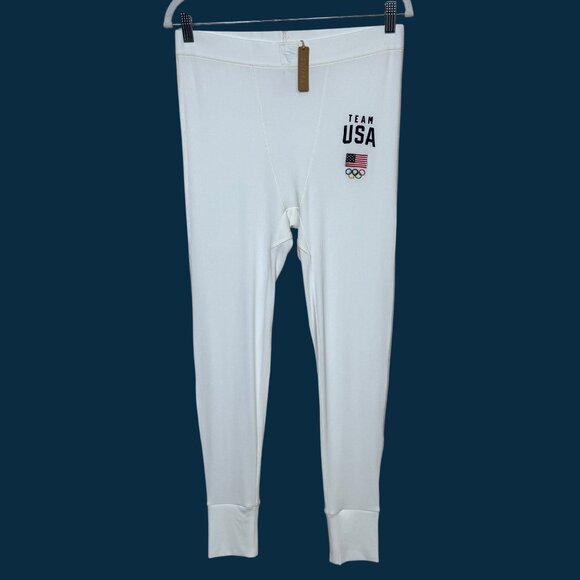 SKIMS Soft Lounge Rib Leggings Team USA White XL - Picture 2 of 11